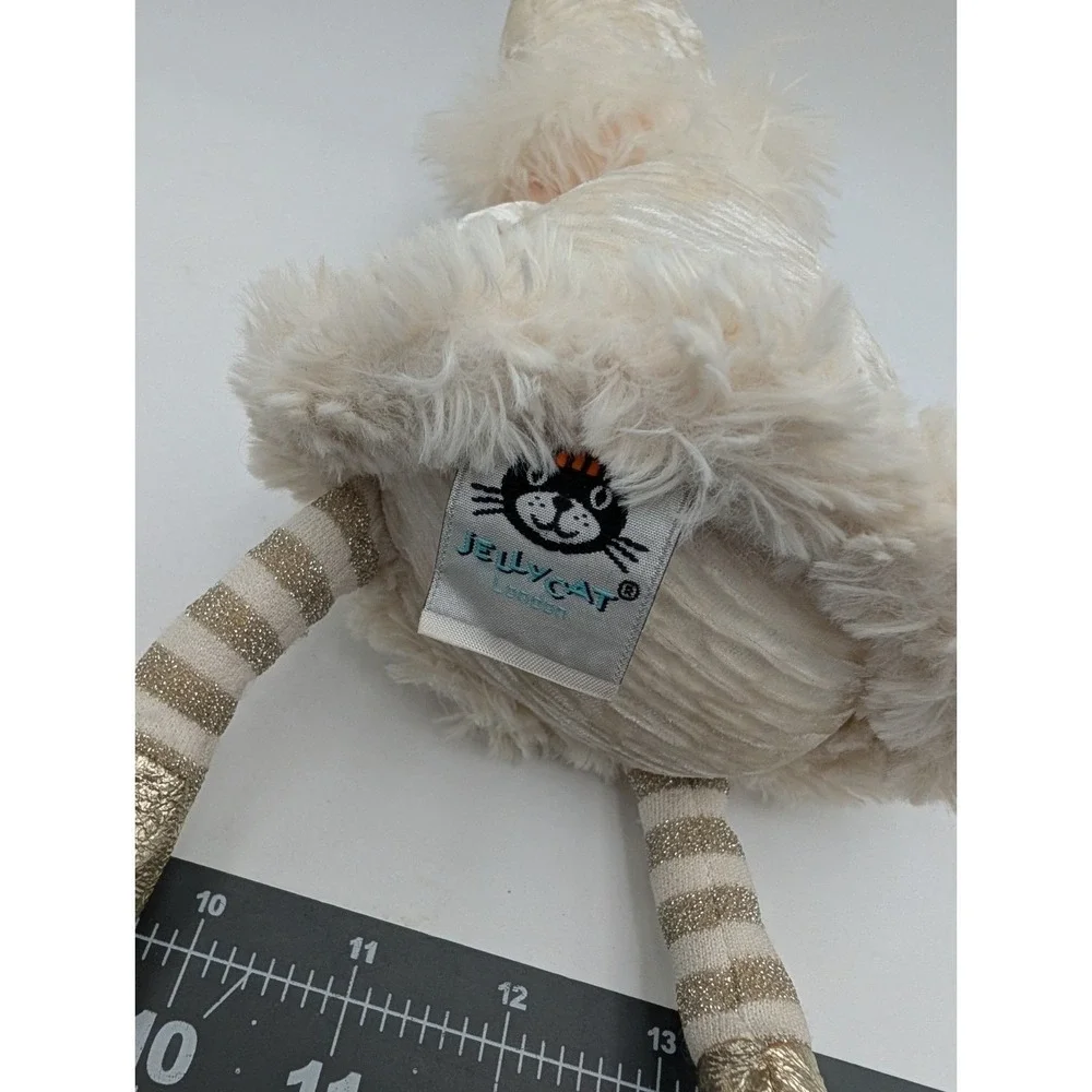 Jellycat Snowflake Elf Plush White Gold 14 Inch Stuffed Animal Toy